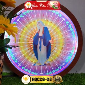 Hào Quang Cơ Công Giáo Đức Mẹ Maria CHÂN THIỆN MỸ Đèn Trang Trí Bàn Thờ Cho Tượng Chúa Tượng Đức Mẹ HQCCG-03