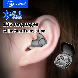 Kebidumei | KEBIDUMEI AI Translation Earphones Support 135 Language Bluetooth 5.3 Headphones TWS Wireless Headsets HiFi Stereo Sleep Earbuds