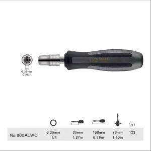 VESSEL 900ALWC Chuyên Nghiệp Tua Vít Lục Giác Tay Cầm 1/4 Chống Trơn Trượt Bit Giá Đỡ Từ Ổ Cắm Công Cụ Sửa Chữa Cho Những Người Đam Mê DIY