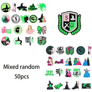 18-50Pcs Wicked Witch Shoe Charms For Slides Sandals PVC Shoe Decorations Accessories For Christmas Birthday Gift Party Favor