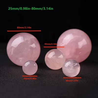 Rose quartz crystal ball love crystal used for home decoration desktop ornaments holiday gifts