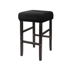 1pc Square Stool Chair Cover Jacquard Elastic Anti-dirt Seat Slipcover Solid Color Washable Chair Case for Living Room Home