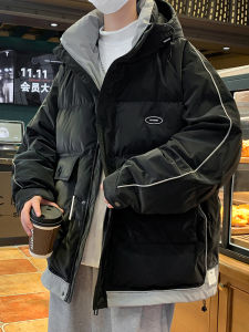 Mens down Jacket Autumn Winter New 2025 Thickened Youth White Duck Feather Loose Outerwear Fashionable Brand Student Trendy