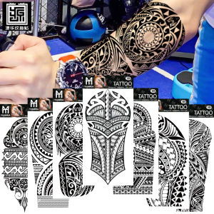 Christmas Waterproof Tattoo Sticker With Wolf Head Totem Arabic Tattoo Sticker