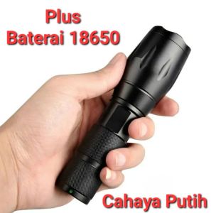 Senter LED XHP50 Cahaya Kuning Dan Putih SUPER TERANG ZOOM IN OUT USB TYPE C TERBARU JUMBO