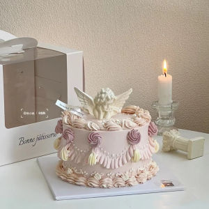 Birthday Cake Decoration Angel Ornament Cupid Winged Angel Costume Statue Baking Accessory Festive Celebration Supplies
