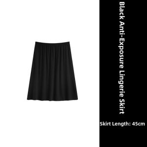 Plus Size Underdress Womens Fashion Tape Anti-Transparent Thin Long Skirt Lining Inner Wear Base Loose Skirt