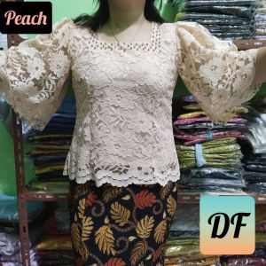 BLUS SEMI RENDA TANGAN KEMBANG