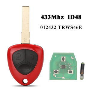 Jingyuqin 433.92MHz ASK ID48 Chip 1/3Buttons Car Remote Key For Ferrari F430 F458 F612 F599 Auto Keys Fob Control 012432 TRWS46E