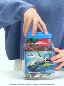 Wenno x Animal Planet 30pcs Animals playset collection in bucket Educational Animal Toy Set for Kid Boy AR Games Early Childhood Learning Toys Wild Animal Toys Mainan Budak Lelaki Haiwan Mainan Kanak Kanak