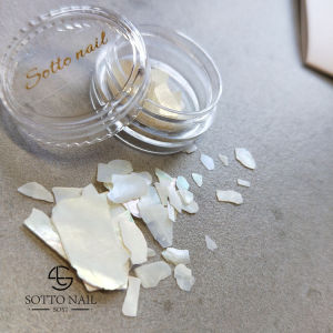 ใหม่ Iceberg เปลือกหอย Fragments ตกแต่งเล็บ Pure สีขาว Icy โปร่งแสง Natural Pearl Glitter อุปกรณ์เสริมเล็บ
