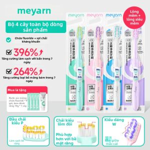 MEYARN | Bàn Chải Đánh Răng Lông Mềm Hình Chữ W Cho Người Lớn & Thanh Thiếu Niên