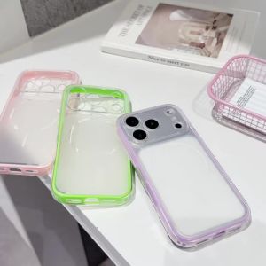 Ốp Lưng iPhone Trong Suốt Mờ Chống Sốc Candy Color 2 Trong 1 Chất Liệu TPU Mềm Dành Cho Pro Max Plus Air E 15 14 13 12 11