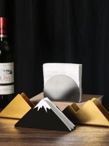 Thick Stainless Steel Creative Golden Black Paper Towel Holder