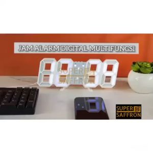 Jam Digital Dinding USB 3D Alarm 2in1 Multifungsi Gantung