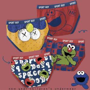 Boys Cotton Underwear Triangle Four Corner Shorts Breathable Moisture Wicking Home Comfort Pure Cotton Cartoon Print Briefs