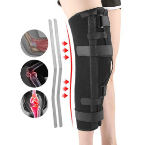 1PCS Knee Immobilizer Brace Calf Fixed Stabilizer Breathable Knee Brace & Stabilizer Full Leg Support Brace for Surgery Recovery Knee Injury
