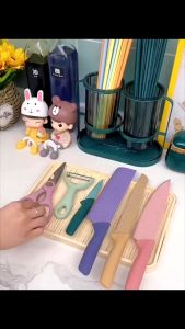 Pisau Dapur Set Stainless 6In1 Pisau Jerami Isi 6 / Pisau Gunting Set Pengupas / Pisau Pemotong Buah Sayur Daging Pisau Anti Lengket Termurah Terbaru Promo