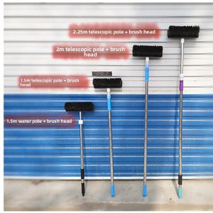 Long Handle Car Wash Brush Extendable Heavy Duty Truck Cleaning Tool Can Dip in Oxalic Acid 2 Meter Length Auto Cleaning Supplies