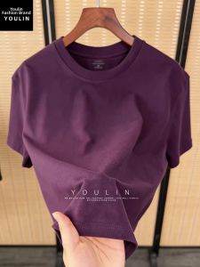 YOULIN | Plum Color Heavyweight Cotton T Shirt