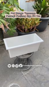 Pot Bunga Tanaman Persegi Panjang Egp 50 Cm Putih - PANJANG EGP 50 ELANG PUTIH