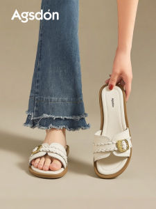 Agsdon | French Style Beach Vacation Flat Sandals