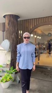 Kemeja ANDINI POLOS SHAKILLA PREMIUM - Blouse Andin Wanita Kekinian