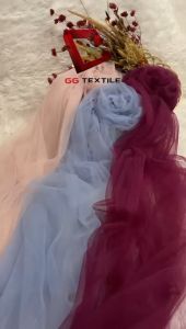 [05 Meter] Kain Tille Polos Halus [Soft Tulle 58\"] Grade A Original Import