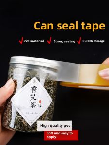 Food Sealing Tape Transparent Seamless PVC Tinplate Box Plastic Box Cookie Box Supermarket Candy Birds Nest Gift Tea Jar Stick Bottle Mouth Edge Sealing Jar Non-Residual Glue