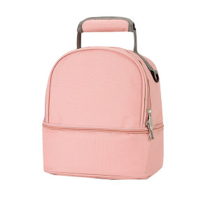 Fashion Insulation Double Layer Pack Solid Color Large Capacity Mommy Bag Travel Picnic Portable Food Handbag Baby Bags