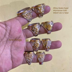 Grosir Ring Tanam Alpaka Super Kombinasi Gold