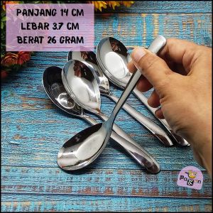 Sendok Bebek Sendok Bubur Stainless Tebal isi 6pcs