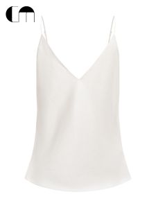 Summer Versatile V-Neck Acetate Womens Tank Top