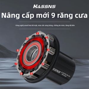 HASSNS | 9 Móng 360 Âm Thanh Nhẹ TNT Bạc Đạn 4 Bạc Đạn Hỗ Trợ Phanh Đĩa