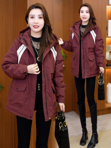 Casual Chic White Duck down Jacket Womens Winter New Style Slimming Mid-Length Hooded Parka Coat Korean Style Straight Cut