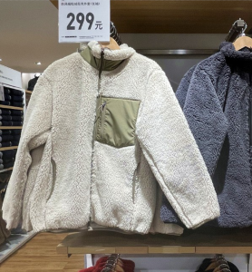 แจ็คเก็ตขนแกะฟูฟ่องแขนยาวแบบลำลองสำหรับคู่รัก แจ็คเก็ตขนแกะฟูฟ่องคอตั้งป้องกันลม แจ็คเก็ตผู้ชายและผู้หญิง แจ็คเก็ตผ้าฝ้าย