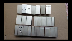 85 hole space Brushed Gold Wall Socket 220V 2 Switches Universal Power Outlets multi holes Sockets