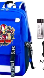 Tas Ranael Anak Sekolah Laki Laki Sd Smp Fashion 4in1 IROMAN BD 0148 Ransel Cowo Paket Murah