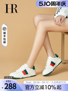 Womens Casual Shoes Flat Bottom Real Leather Spring New Style Cross Buckle Leisure Shoes Comfortable All-Match round Toe Rubber Outsole