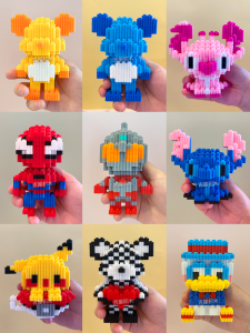 Series Miniature Small Particles Compatible with Assembling Building Blocks Adult Three-Dimensional 3D Puzzle Childrens Assembled Educational Best-Selling Toys