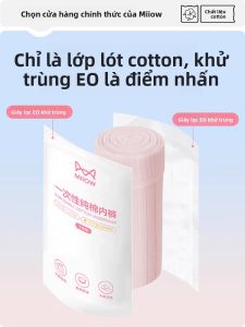 MiiOW | Womens Mid-Rise Cotton-Lined Sterile Travel Wash-Free Postpartum Pregnancy Disposable Underwear