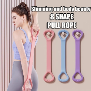 8 Shape Pull Rope Elastic Bands Yoga Chest Expander Pilates Exercise Expansion Sport Training Pulling Fitness Equipment 8字拉力器