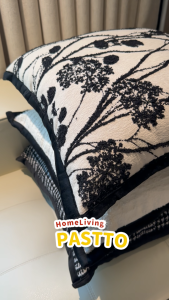 หมอนอิงโซฟา สีดำ ปลอกหมอนอิง ขนาด45x45ซม. สไตล์รีโทร สำหรับห้องนั่งเล่น โซฟา เตียง