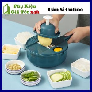 Bộ Rổ Nạo Bào Thái Lắt  Thái Sợi Bào Gọt Rau Củ 12 Chi Tiết Đa Năng - Dụng Cụ Bào Rau Củ Quả  Có Ngăn Tách Trứng Thông Minh Tiện Lợi Dành Cho Nhà Bếp