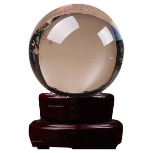 Translucent White Crystal Ball Home Decorations Glass Living Room Office Desk Entrance Decorations Multifunctional New Chinese Style
