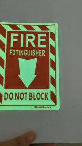 Stiker APAR Pemadam Api Sign Tanda APAR Stiker Fire Extinguisher Warning Sign Glow In The Dark