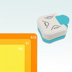 3 in 1 Paper Corner Rounder Punch R4mm R7mm R10mm Corner Rounder Punch DIY 3 Way Corner Cutter for Paper Crafts Laminate JAF272