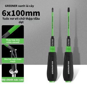Greener | Bộ Dụng Cụ Vặn Ốc Có Đầu Chữ Thập & Đầu Phẳng Từ Tính