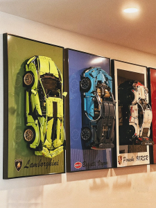 Building Block Compatible Wall Mounted Display Frame Porsche 911 Lamborghini Ferrari F1