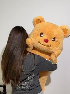 45cm Butter Bear Doll Teddy Plush Pillow Stuffed Toy Birthday Gift Patung Peluk Beruang Hadiah 奶油熊抱枕